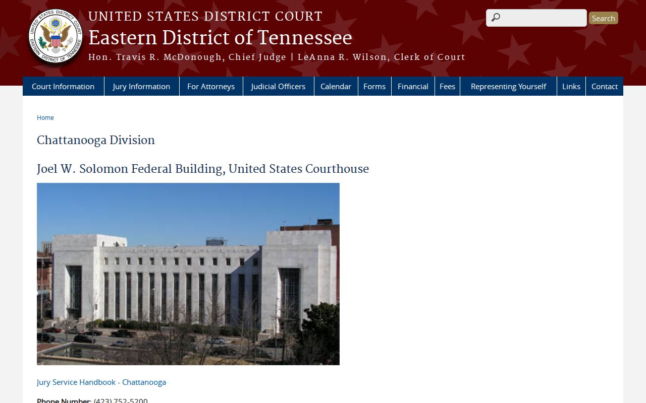 Chattanooga federal courthouse contact for McMinn County records